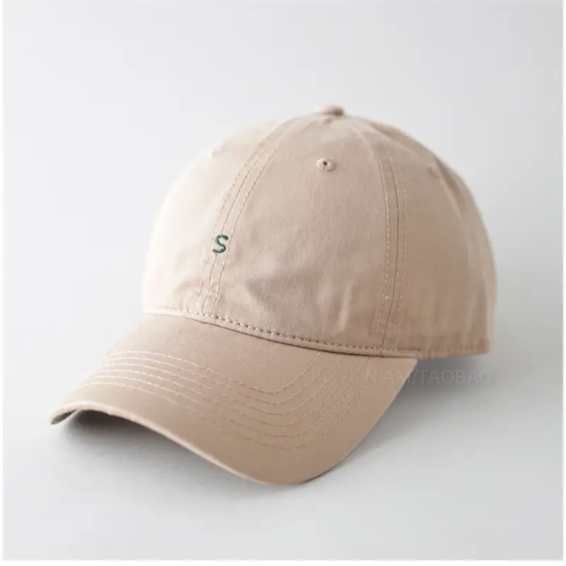 Beige Embroidered Baseball Cap for Men Women - Image 6