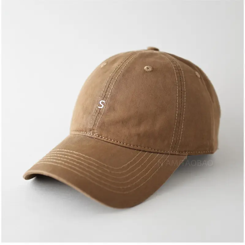 Beige Embroidered Baseball Cap for Men Women - Image 7