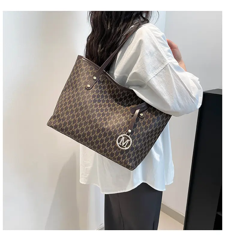 Women's 2025 Spring Shoulder Bag Large Capacity Brown Monogram — feature 14