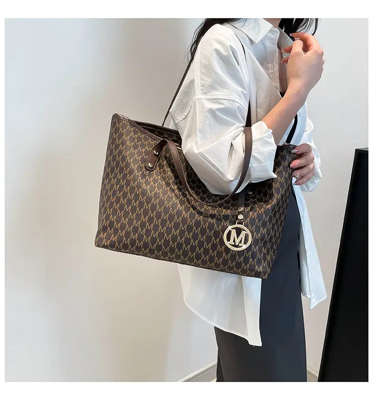 Women's 2025 Spring Shoulder Bag Large Capacity Brown Monogram — feature 16