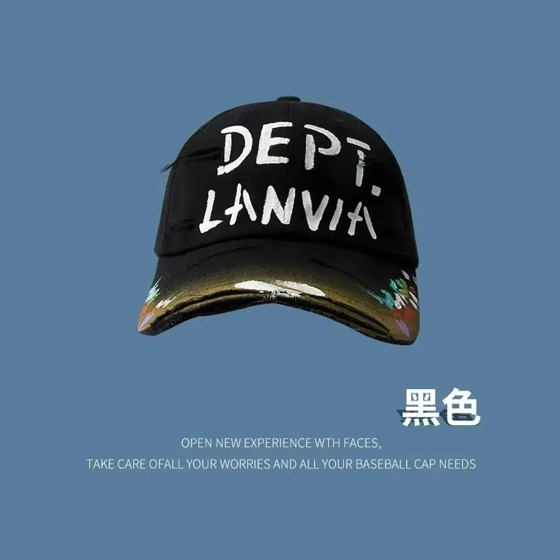 Dept. Lanvik Ripped Cap Women Men Spring Summer Hip Hop - Image 5
