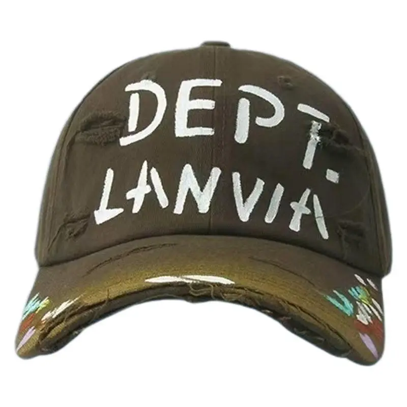 Dept. Lanvik Ripped Cap Women Men Spring Summer Hip Hop - Image 8