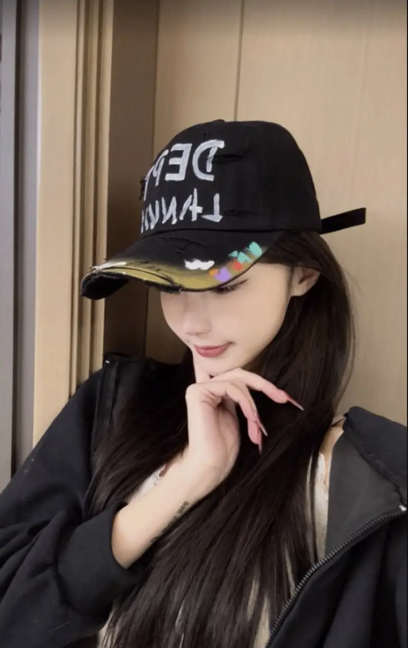 Dept. Lanvik Ripped Cap Women Men Spring Summer Hip Hop — feature 4