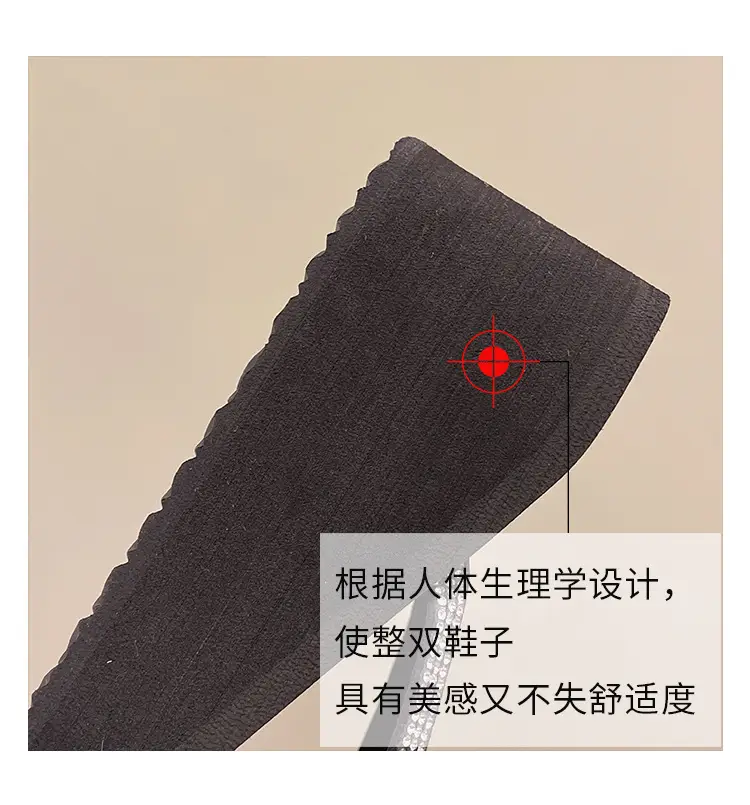 Rhinestone Fashion Clip Thick Bottom Flip-Flops Women's Outer Wear Summer Middle Heel Non-slip Wear-resistant Wedge Sandals Sandals Slippers — feature 14