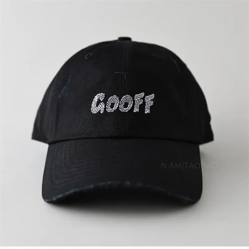 Beige Korean Letter Printed Baseball Cap for Women & Men - Image 9