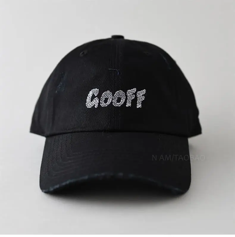 Beige Korean Letter Printed Baseball Cap for Women & Men — feature 5