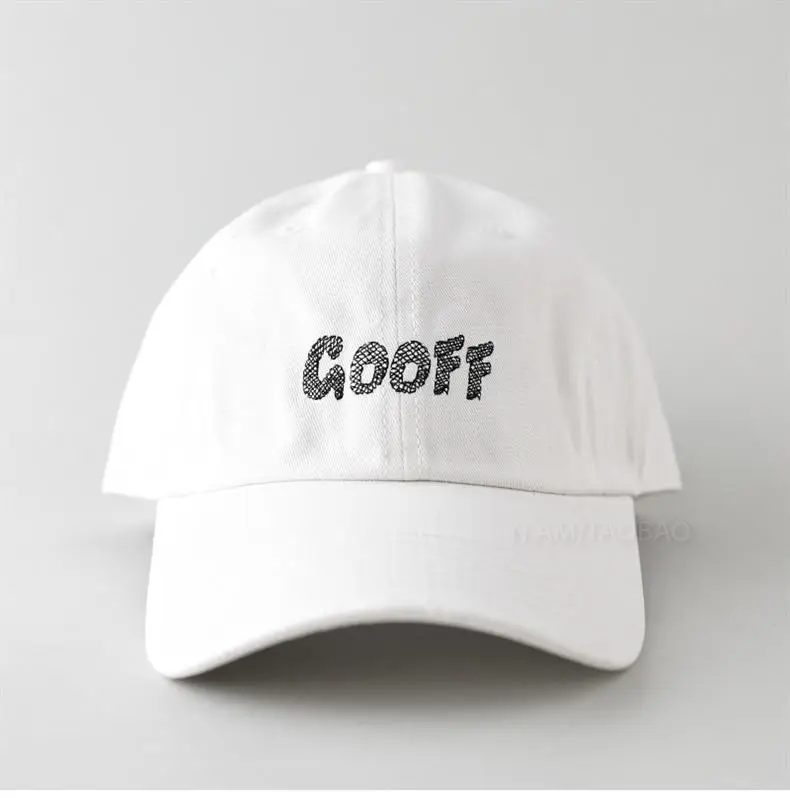 Beige Korean Letter Printed Baseball Cap for Women & Men — feature 6