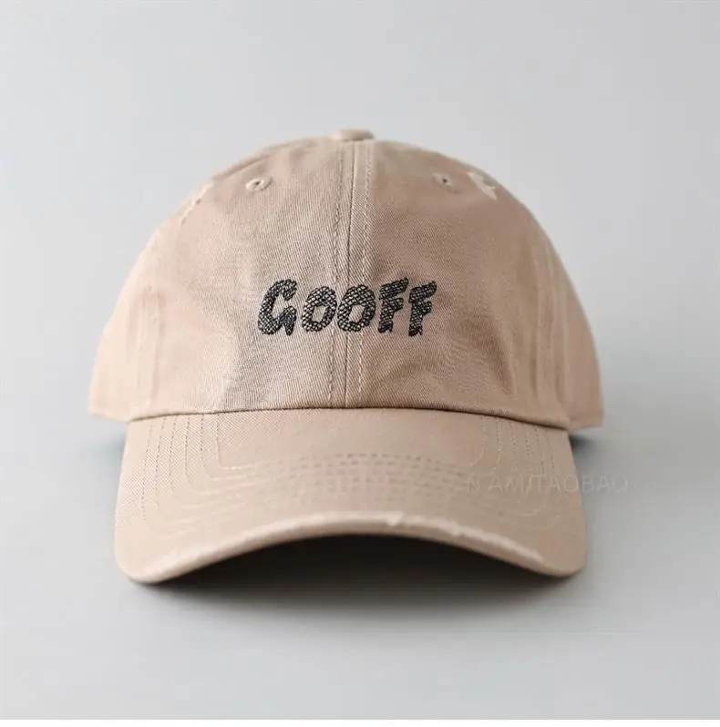Beige Korean Letter Printed Baseball Cap for Women & Men — feature 7