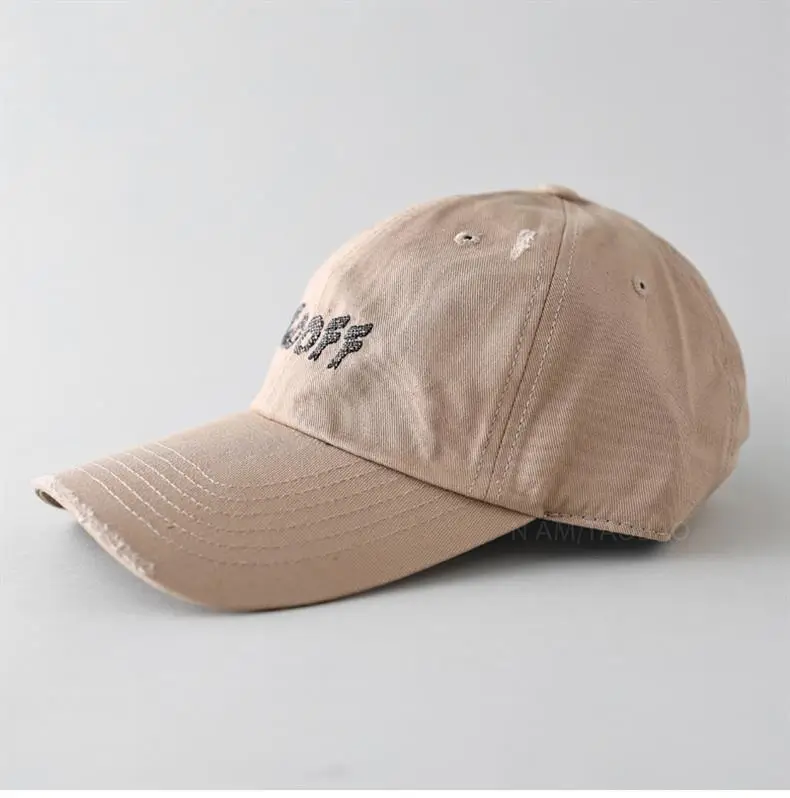 Beige Korean Letter Printed Baseball Cap for Women & Men — feature 8
