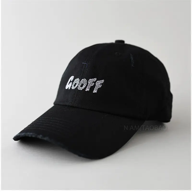 Beige Korean Letter Printed Baseball Cap for Women & Men - Image 4