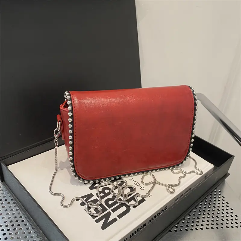 Red Square Shoulder Bag for Women 2025 Spring Summer luggage and leather goods