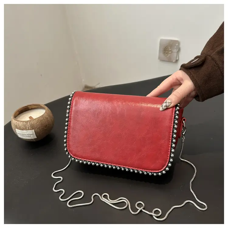 Red Square Shoulder Bag for Women 2025 Spring Summer luggage and leather goods — feature 15