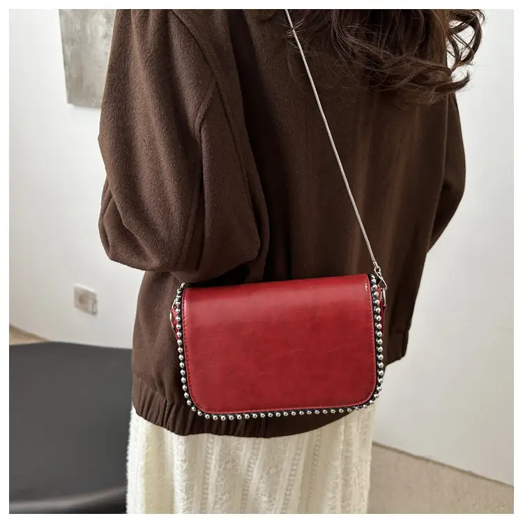 Red Square Shoulder Bag for Women 2025 Spring Summer luggage and leather goods — feature 16
