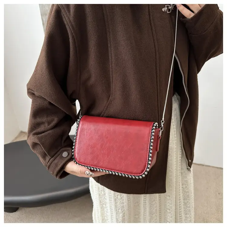 Red Square Shoulder Bag for Women 2025 Spring Summer luggage and leather goods — feature 17