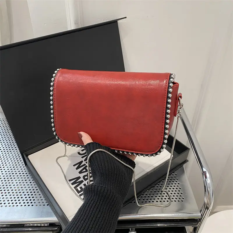 Red Square Shoulder Bag for Women 2025 Spring Summer luggage and leather goods