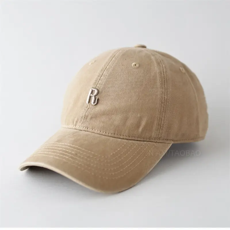 Navy Blue Three-Dimensional Letter Cap for Men Women