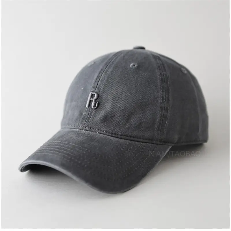 Navy Blue Three-Dimensional Letter Cap for Men Women