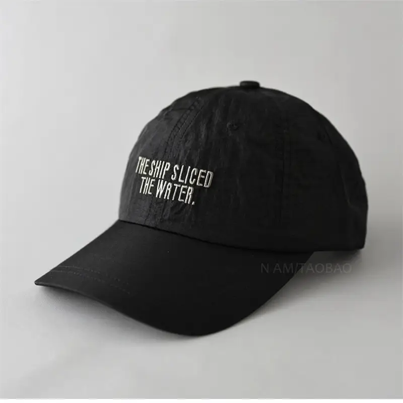 Men's Grey Embroidered Baseball Cap Quick-Drying - Image 9
