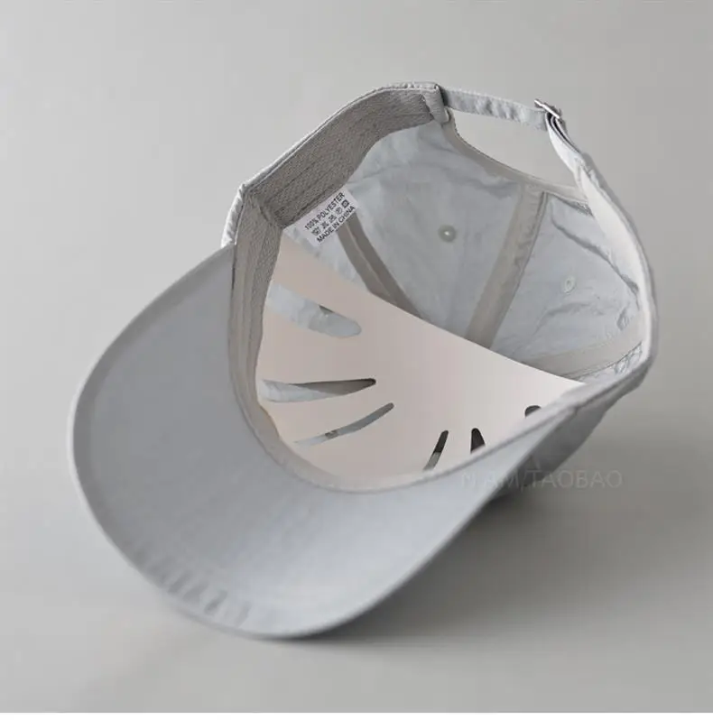 Men's Grey Embroidered Baseball Cap Quick-Drying — feature 10