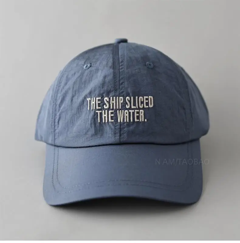 Men's Grey Embroidered Baseball Cap Quick-Drying — feature 13