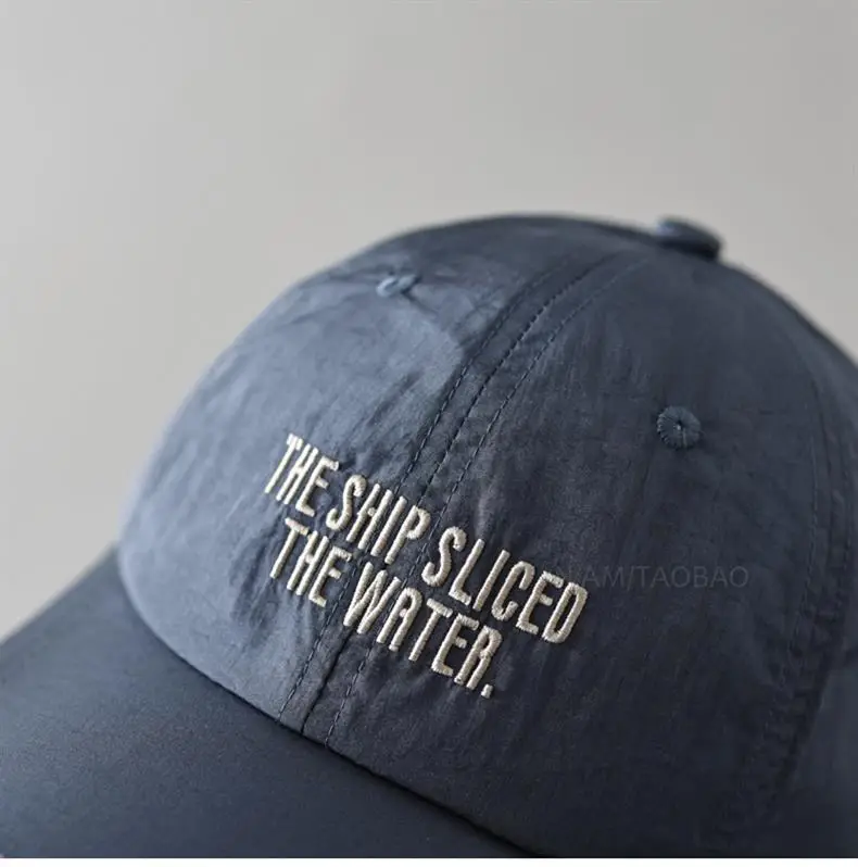 Men's Grey Embroidered Baseball Cap Quick-Drying — feature 14