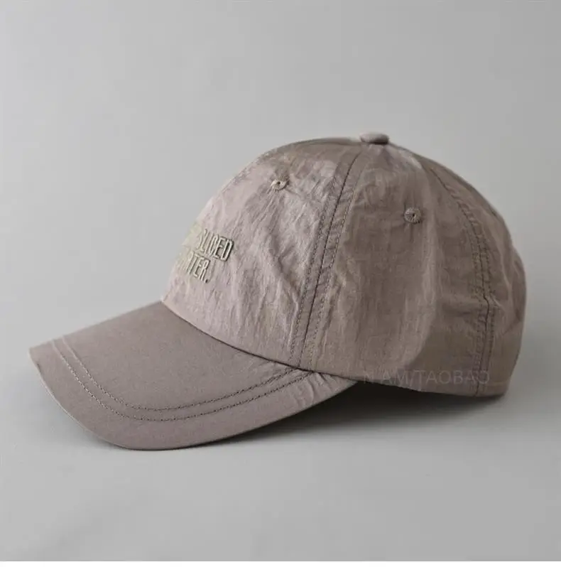 Men's Grey Embroidered Baseball Cap Quick-Drying — feature 7