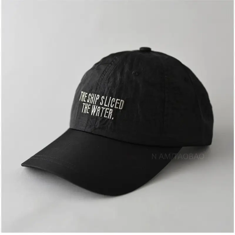 Men's Grey Embroidered Baseball Cap Quick-Drying - Image 4