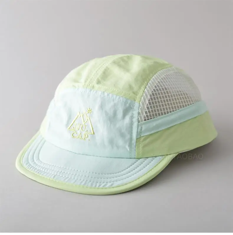 Men's Green Mesh Baseball Cap with Logo — feature 1
