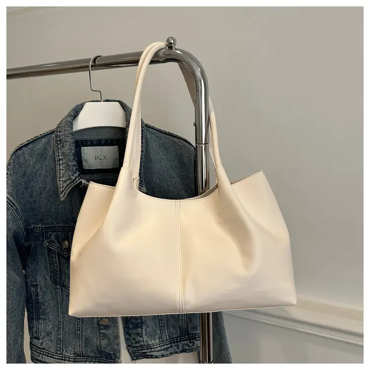 Black Leather Tote Bag with Handle for Women — feature 27