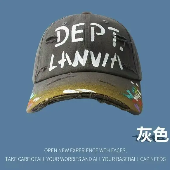 Women's Black Graffiti Cap with Colorful Embroidery - Image 8