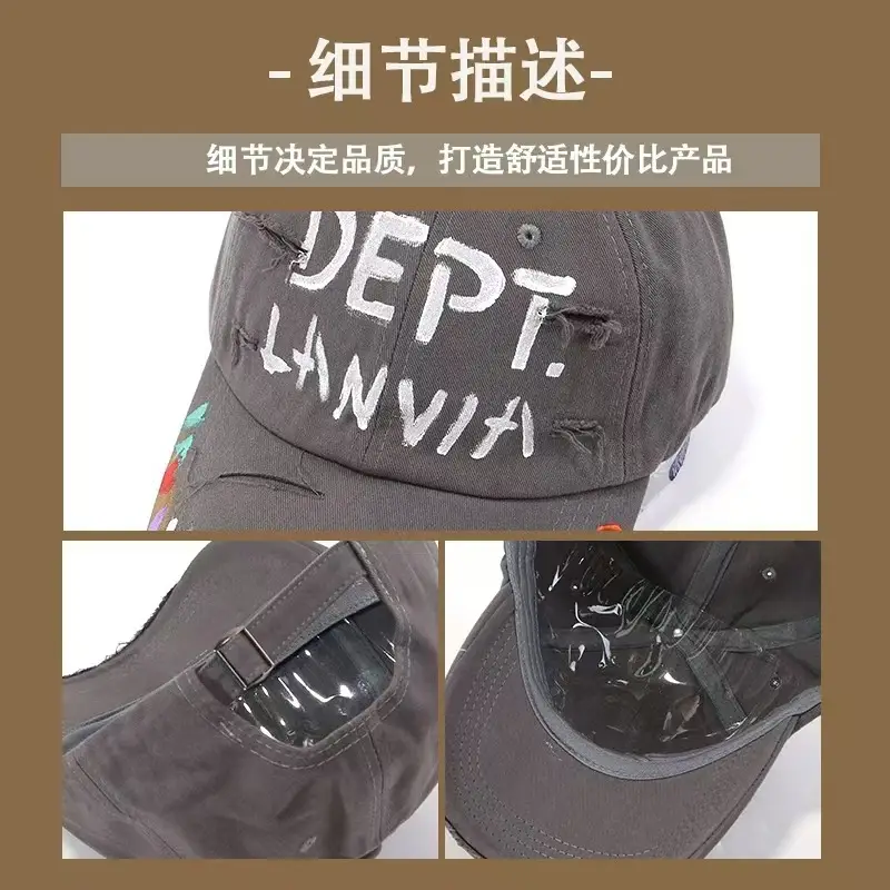 Women's Black Graffiti Cap with Colorful Embroidery — feature 18