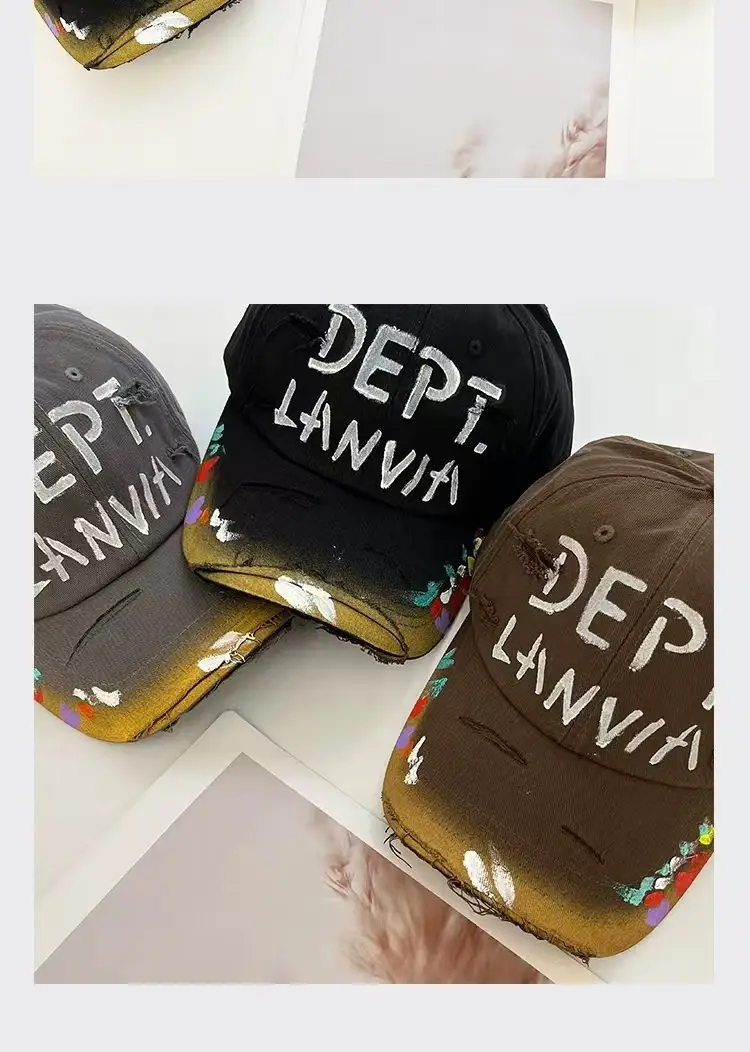 Women's Black Graffiti Cap with Colorful Embroidery — feature 20