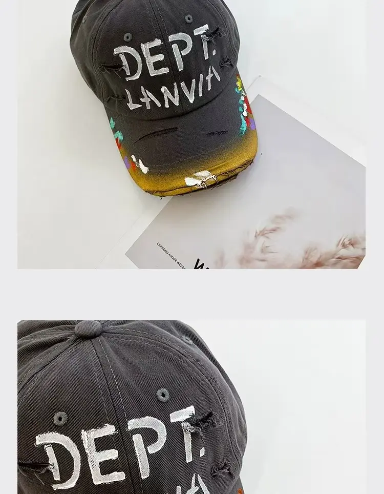 Women's Black Graffiti Cap with Colorful Embroidery — feature 24