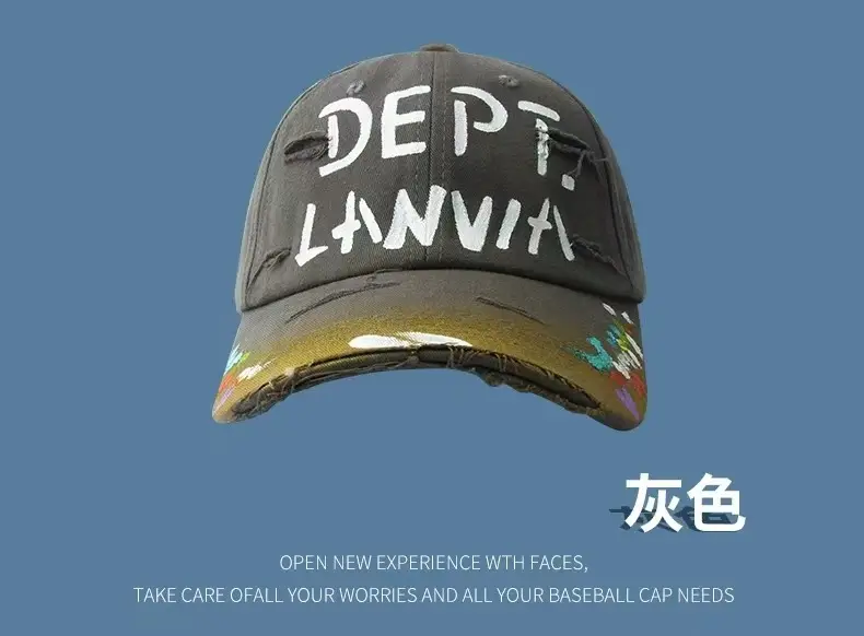 Women's Black Graffiti Cap with Colorful Embroidery - Image 2