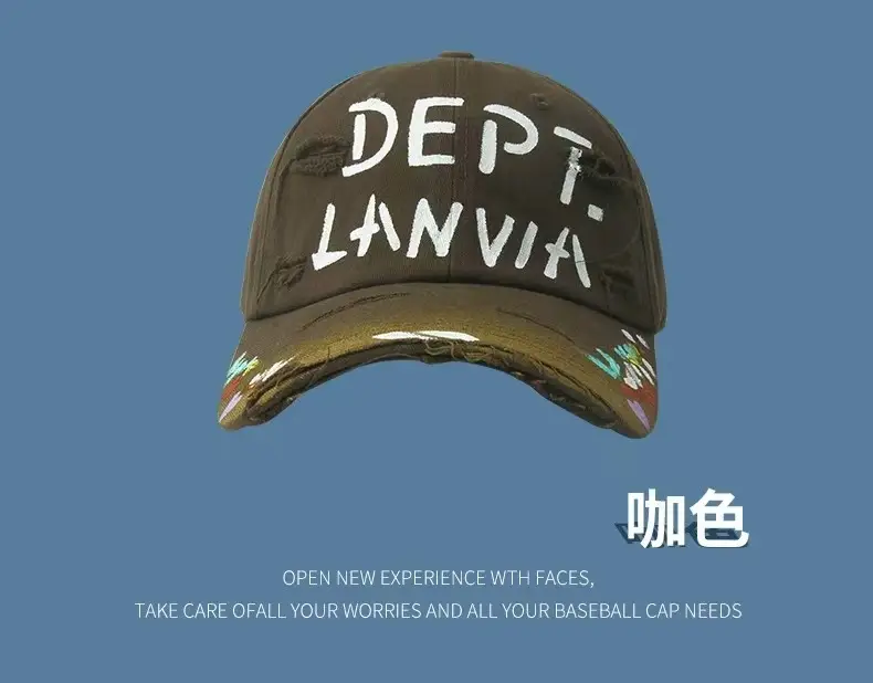 Women's Black Graffiti Cap with Colorful Embroidery - Image 3