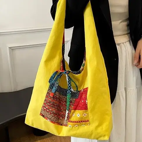 2025 Ethnic Floral Patchwork Shoulder Bag for Women - Image 5