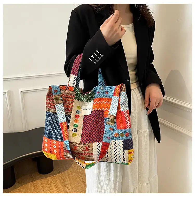 2025 Ethnic Floral Patchwork Shoulder Bag for Women — feature 10