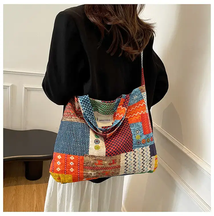 2025 Ethnic Floral Patchwork Shoulder Bag for Women — feature 12