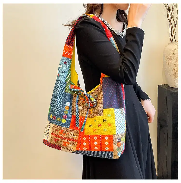 2025 Ethnic Floral Patchwork Shoulder Bag for Women — feature 13