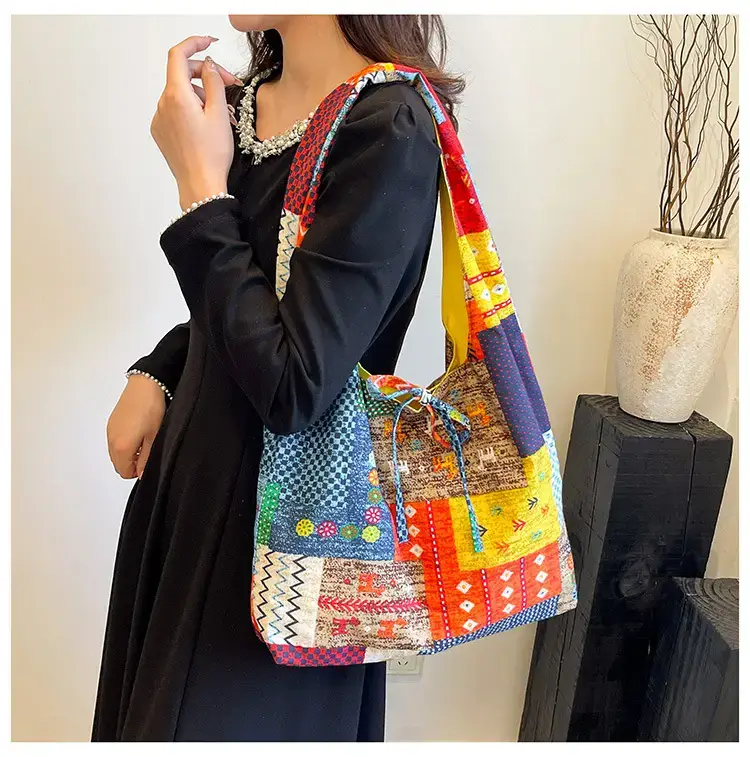 2025 Ethnic Floral Patchwork Shoulder Bag for Women — feature 20