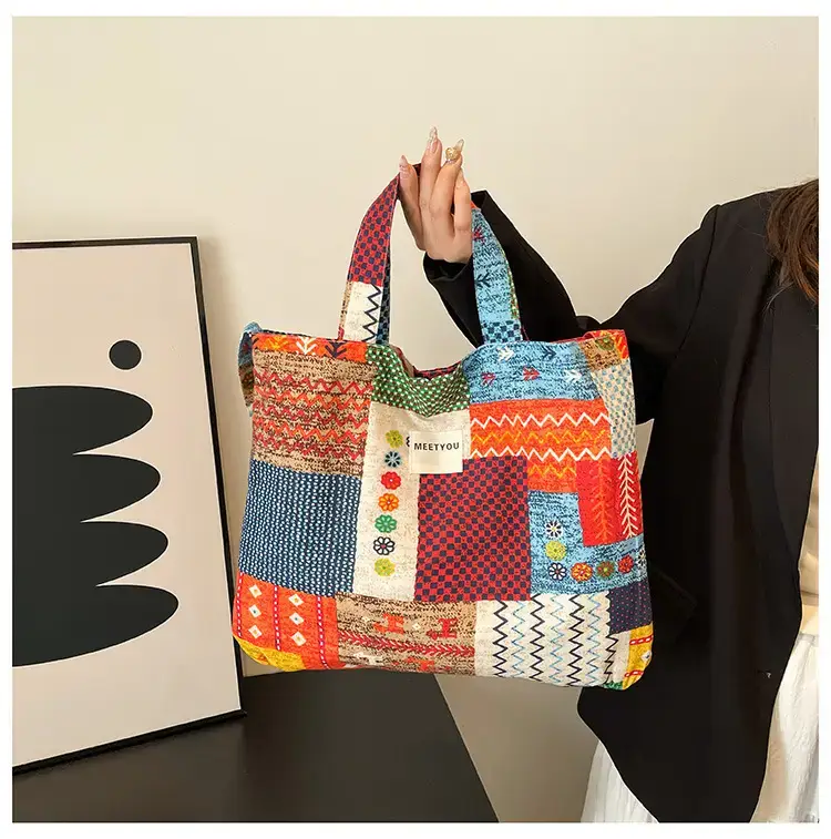 2025 Ethnic Floral Patchwork Shoulder Bag for Women — feature 25