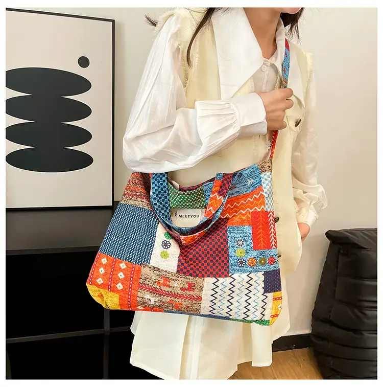 2025 Ethnic Floral Patchwork Shoulder Bag for Women — feature 28