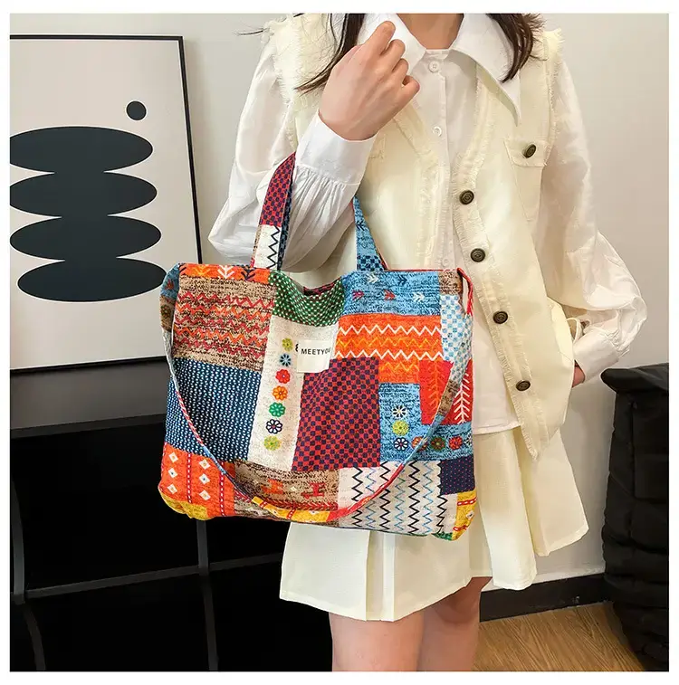 2025 Ethnic Floral Patchwork Shoulder Bag for Women — feature 29