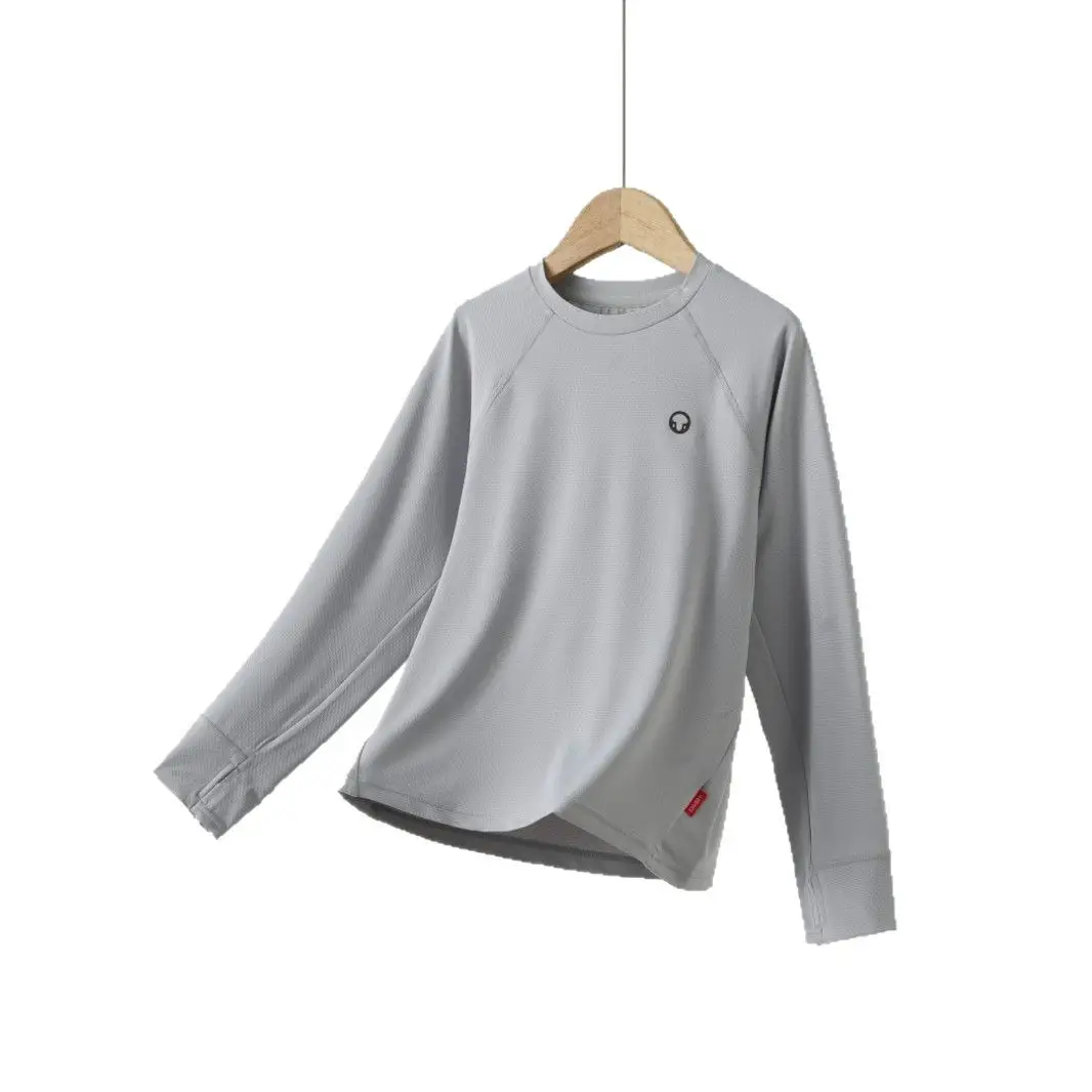 Children's New Spring Training T-Shirt Light Blue Sweat Wicking - Image 7