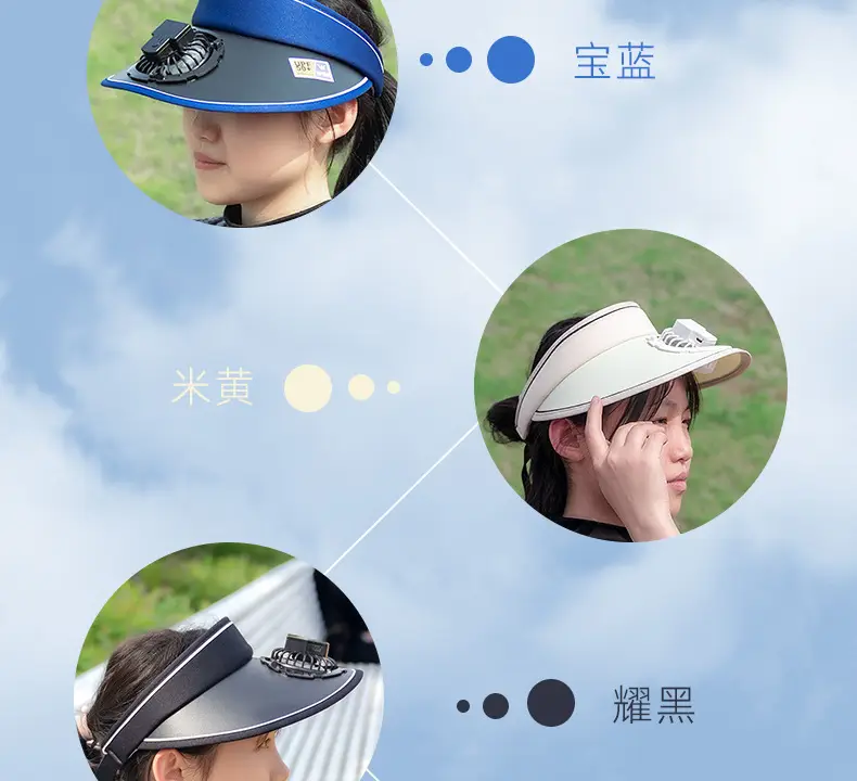 Sunscreen Sun Hat USB Charging Fan Hat Summer Adult Hat Men's and Women's Empty Hat Women's Sunshade Sun Hat — feature 10