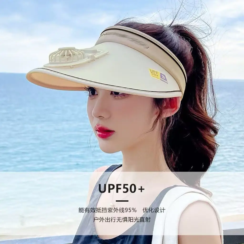 Sunscreen Sun Hat USB Charging Fan Hat Summer Adult Hat Men's and Women's Empty Hat Women's Sunshade Sun Hat