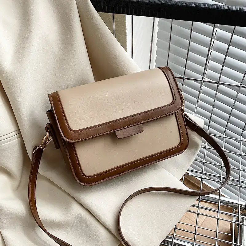 Women's 2022 Shoulder Bag Beige Brown Leather Crossbody - Image 4