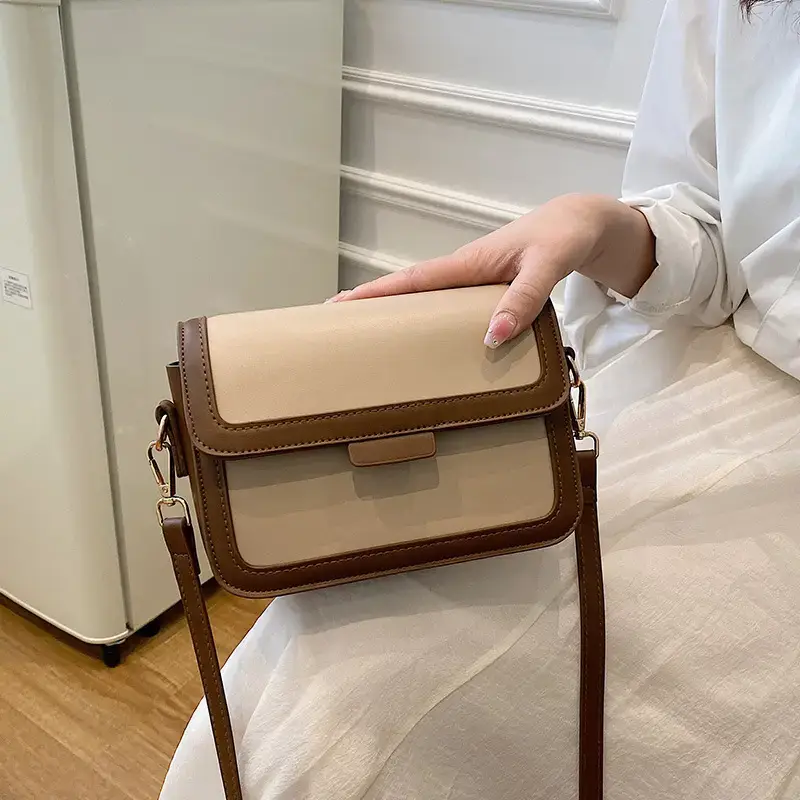 Women's 2022 Shoulder Bag Beige Brown Leather Crossbody - Image 6