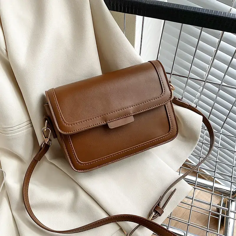 Women's 2022 Shoulder Bag Beige Brown Leather Crossbody - Image 3