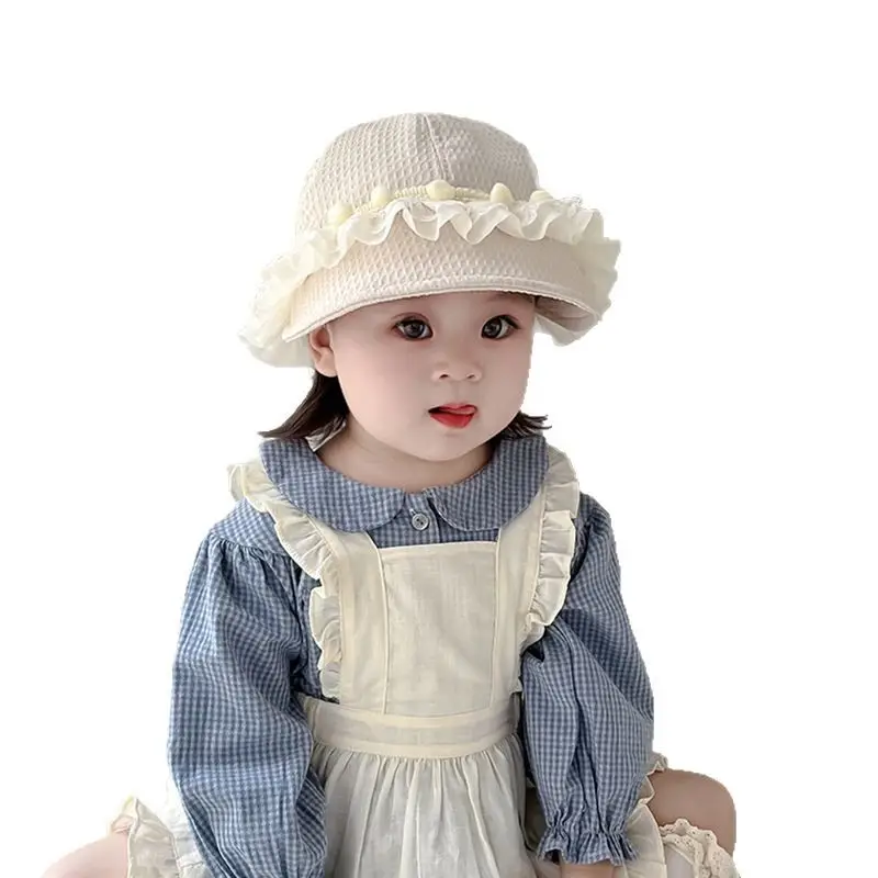 Korean Style Lace Baby Hat Winter Windproof Big Brim Cap - Image 10